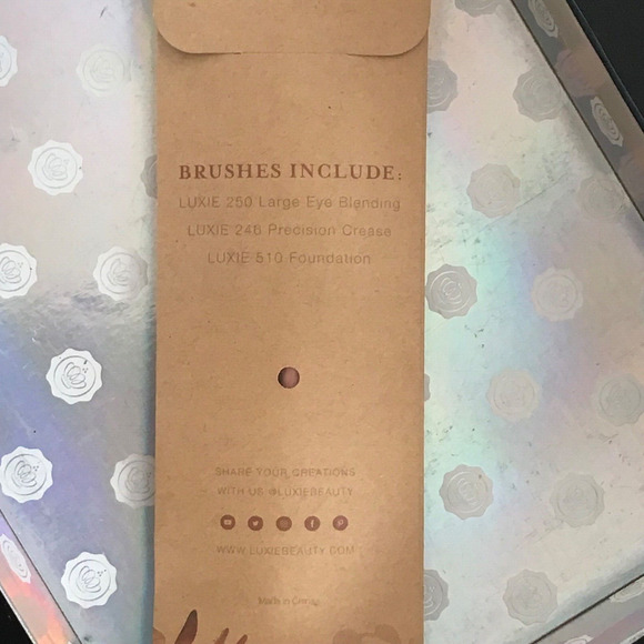 Luxie Gaea 3pc Brush Set 250 Large Eye Blending 246 Crease 510 Foundation NEW - Picture 3 of 4